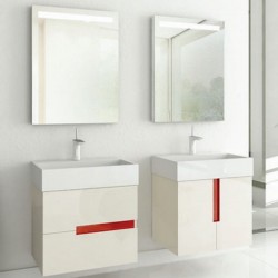 Мебел за баня с бяла порцеланова мивка